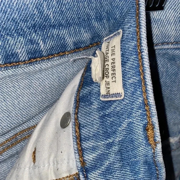 Madewell the Perfect Vintage Crop Light Wash Jeans Size 26P - Picture 7 of 7